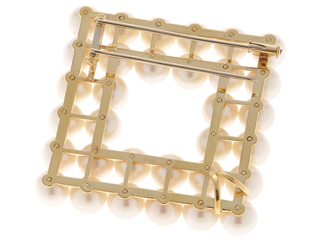 JEWELRY ジュエリー ブローチ/トップ K18 パール ダイヤモンド0.19ct 約40.2g イエローゴールド 2143000617033【207】