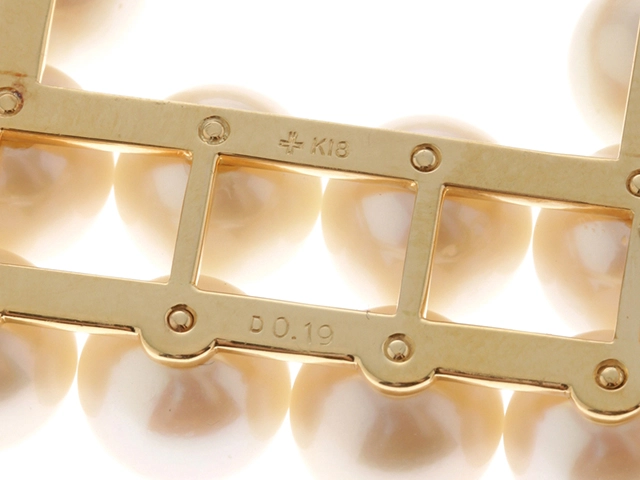 JEWELRY ジュエリー ブローチ/トップ K18 パール ダイヤモンド0.19ct 約40.2g イエローゴールド 2143000617033【207】