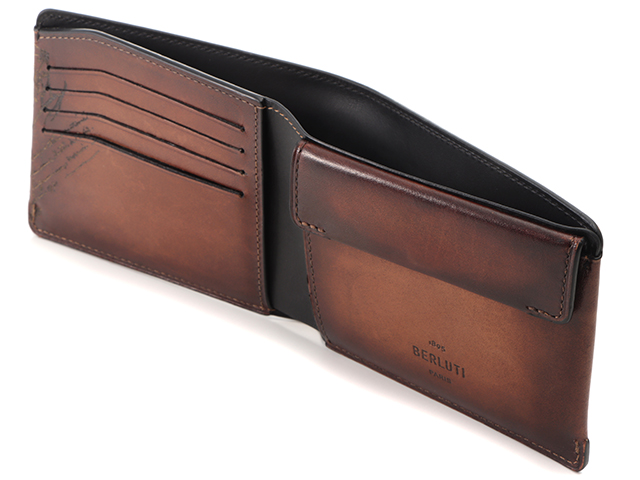 BERLUTI 二つ折り財布 ブラウン