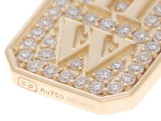 HARRY WINSTON ハリーウィンストン HWロゴネックレス K18 イエローゴールド ダイヤモンド 約5.8g 2143000620736 【432】