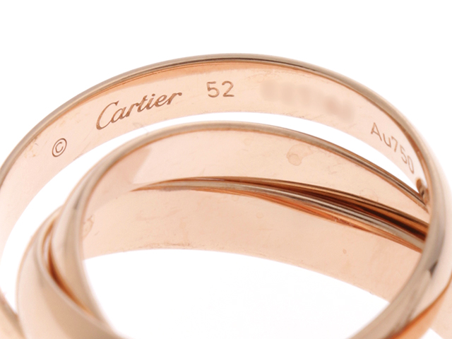 Cartier　カルティエ　トリニティリング　K18PG　ピンクゴールド　約7.1g　#52(12号）　B4218800　 指輪【432】2143000620767