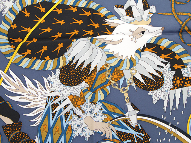 HERMES エルメス カレ90 スカーフ LE SACRE DES SAISONS 季節の HERMES エルメス カレ90 スカーフ LE SACRE DES SAISONS 季節の