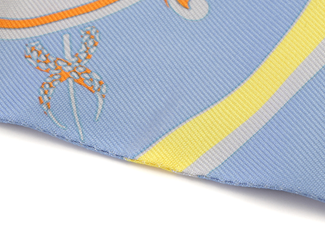 HERMES エルメス ツイリー EXーLIBRIS ブルーモワイヤン HERMES エルメス ツイリー EXーLIBRIS ブルーモワイヤン