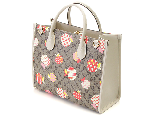 GUCCI グッチ gGスプリーム アップル 2WAYトート ブラウン