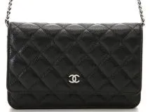 CHANEL シャネル クラシック チェーンウォレット ブラック/SV キャビア ...