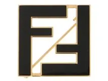 FENDI フェンディ ブローチ フォーエバー ブローチ ブラックエナメル