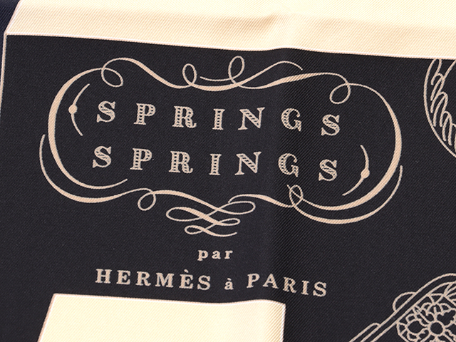 HERMES エルメス スカーフ Springs Springs カレ 90 《スプリング