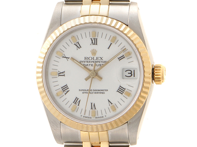 高い信頼 厚い信頼 ROLEX R番 ロレックス ステンレス・イエロー デイトジャスト アナログ（自動巻き）