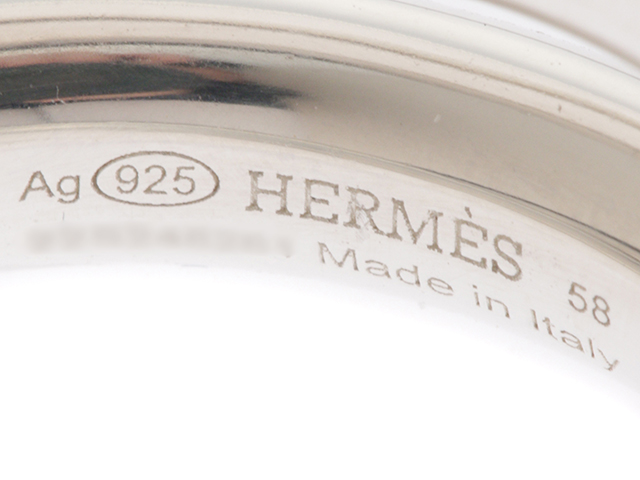 HERMES エルメス ヴェルティージュ リング SVシルバー 約17.7g #58（約