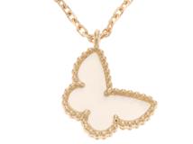 Van Cleef & Arpels ヴァンクリーフ＆アーペル シロチョウガイ ネックレス スウィートアルハンブラパピヨンネックレス YG WMP 3.0g【434】