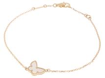 Van Cleef & Arpels ヴァンクリーフ＆アーペル ブレスレット スウィートアルハンブラ パピヨン シロチョウガイ YG WMP 2.0g【434】