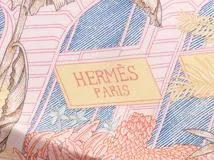 HERMES エルメス　カレ45  ローズ/サーモン/ヴェール　【431】2143000637666