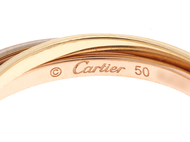 Cartier カルティエ トリニティ リング K18イエローゴールド ホワイト