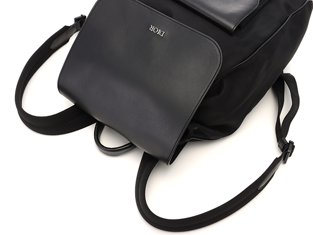 ★美品 Dior ディオール リュック サドルバックパック ナイロン レザー 黒 Christian Dior - Christian Dior クリスチャン ディオール DIOR