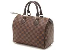 未使用 展示品 ルイ ヴィトン LOUIS VUITTON ダミエ スピーディ 25 ハンド バッグ エベヌ ブラウン N41365 ゴールド 金具 RFID VLP 90195280