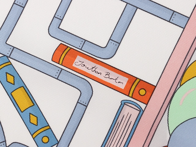 HERMES  エルメス　カレ90 TEA FOR TWO ブラン／シクラメン／マルチ【471】N