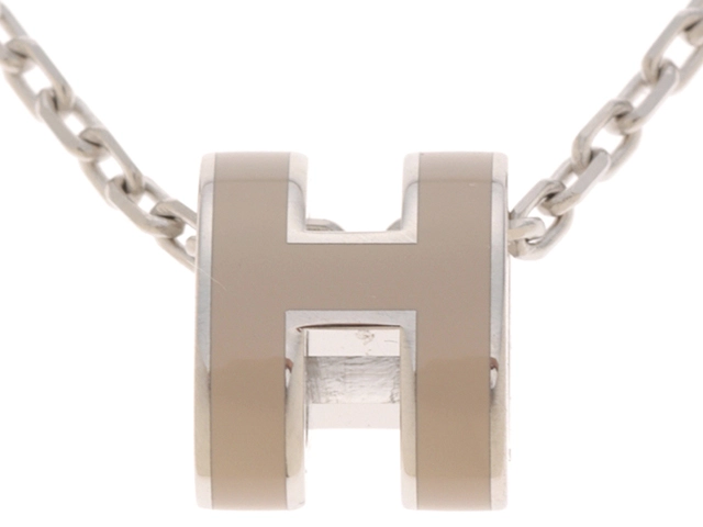 HERMES エルメス ポップアッシュミニネックレス アクセサリー マロングラッセ パラジウムプレーテッド （2143000654472）【200】  の購入なら「質」の大黒屋（公式）