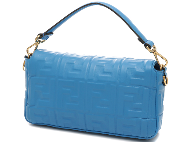 FENDI フェンディ バゲット ブルー ナッパレザー 【471】Y の