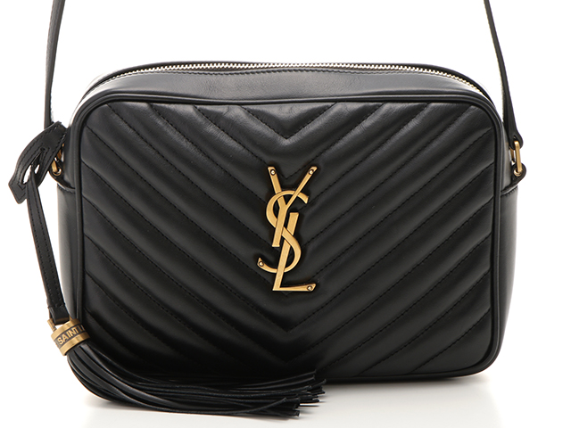 YSL サンローラン ルーキルティングショルダーバッグ ブラック／GP