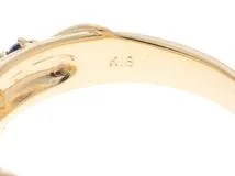 JEWELRY　ジュエリー　 　リング　K18イエローゴールド　　サファイア0.12/ダイヤモンド0.10　約4.2g　#12　2143000656711【472】H