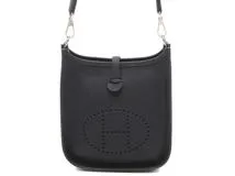 HERMES エルメス エヴリンTPM ブルーニュイ シルバー ショルダーバッグ