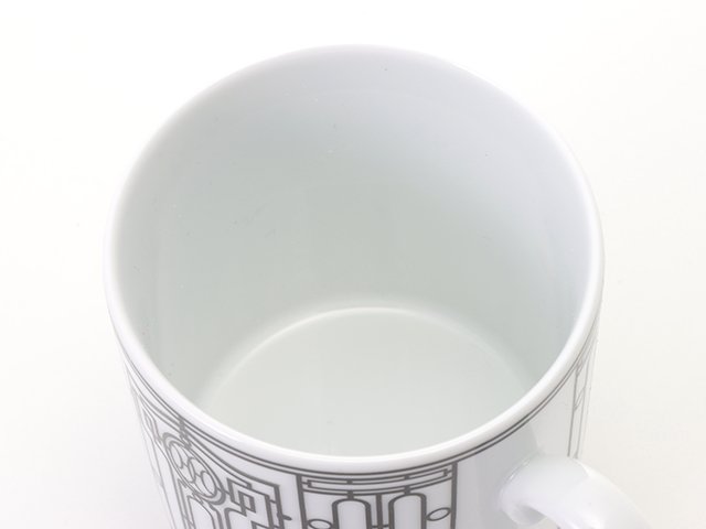 HERMES エルメス 食器 マグカップ Hデコ 2個セット ホワイト HERMES エルメス 食器 マグカップ Hデコ 2個セット ホワイト