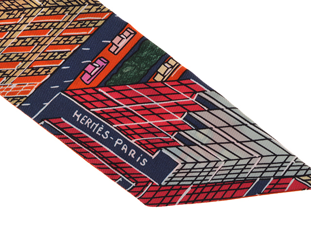 HERMES エルメス ツイリー PANTIN CITY ブルー／オレントゥイリー