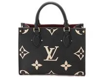 LOUIS VUITTON ルイ・ヴィトン オンザゴーPM モノ・アンプラント ブラック ベージュ M45659【471】A  の購入なら「質」の大黒屋（公式）