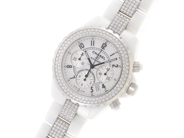 CHANEL シャネル 時計 J12クロノグラフ ベゼルブレスダイヤ