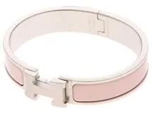 HERMES エルメス ブレスレット クリッククラックPM ピンク/SS