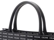 CELINE セリーヌ バーティカル カバ スモール トートバッグ PVC/カーフ ブラック/ホワイト 191542DT2.38AW【434】