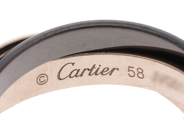 CARTIER カルティエ トリニティリング ホワイトゴールド セラミック 7.4g 58号【471】I の購入なら「質」の大黒屋（公式）