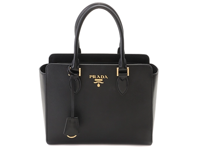 PRADA プラダ バッグ 2wayショルダー ブラック サフィアーノ