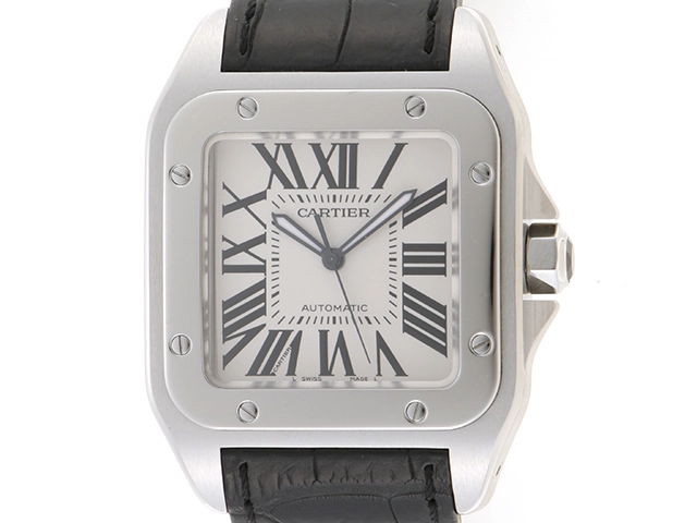 Cartier カルティエ 時計 サントス １００ LM W20076X8 SS/革 自動巻き式 2143000671387 【437】  の購入なら「質」の大黒屋（公式）