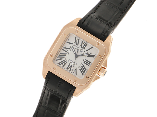 Cartier カルティエ サントス100MM W20108Y1 自動巻き 18PG/革ベルト 男女兼用  腕時計（2143000671394）【200】C の購入なら「質」の大黒屋（公式）