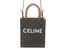 CELINE セリーヌ トリオンフ ミニバーティカルカバ タン ｐｖｃ／カーフ 194372BZK.04LU【430】2143000673961