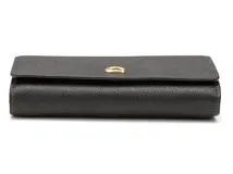 COACH コーチ 長財布 フラップウォレット ブラックレザー CH803 COACH コーチ 長財布 フラップウォレット ブラックレザー CH803