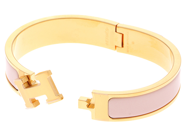 HERMES エルメス クリッククラックPM ピンク GP【431】2143000675422