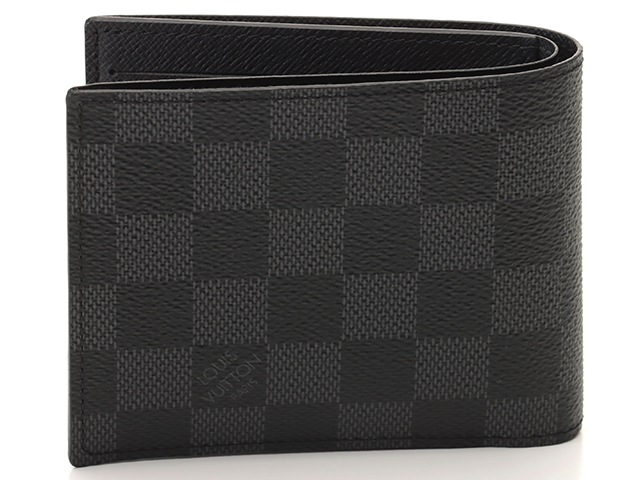 ルイヴィトン ダミエグラフィット ポルトフォイユマルコ 黒 二つ折り財布 LOUIS VUITTON ルイヴィトン ポルトフォイユ・マルコ 二つ折り