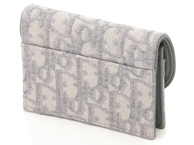 Dior　ディオール　Saddle フラップ カードホルダー　オブリーク ジャカード　カードケース　グレー　S5611CTZQ_M932　（2143000677075）【200】