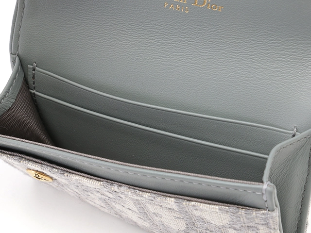 Dior　ディオール　Saddle フラップ カードホルダー　オブリーク ジャカード　カードケース　グレー　S5611CTZQ_M932　（2143000677075）【200】
