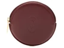Cartier　カルティエ　マストライン　コインケース　ボルドー　レザー【436】2143000683557