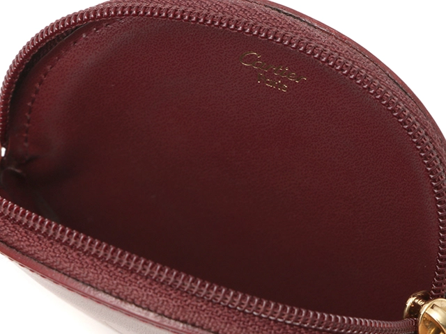 Cartier カルティエ マストライン コインケース ボルドー レザー【436】2143000683557