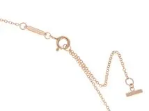 TIFFANY＆Co.　ティファニー　Tスマイルスモールネックレス　　K18ピンクゴールド　　3.1ｇ　2143000684349【472】H