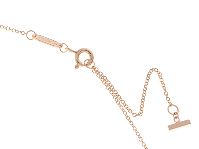 TIFFANY&Co. ティファニー Tスマイルスモールネックレス K18ピンクゴールド 3.1g 2143000684349【472】H