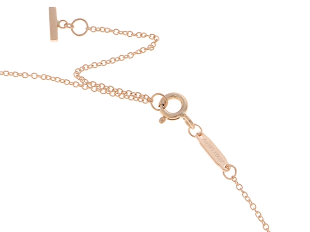 TIFFANY&Co. ティファニー Tスマイルスモールネックレス K18ピンクゴールド 3.1g 2143000684349【472】H