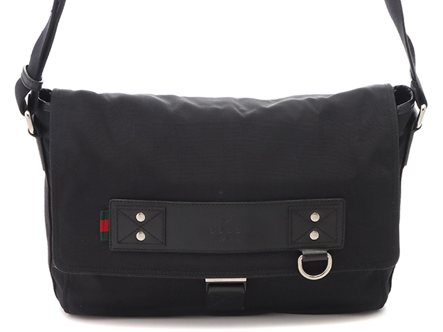 GUCCI ショルダーバッグ ブラック キャンバス 246067 [436