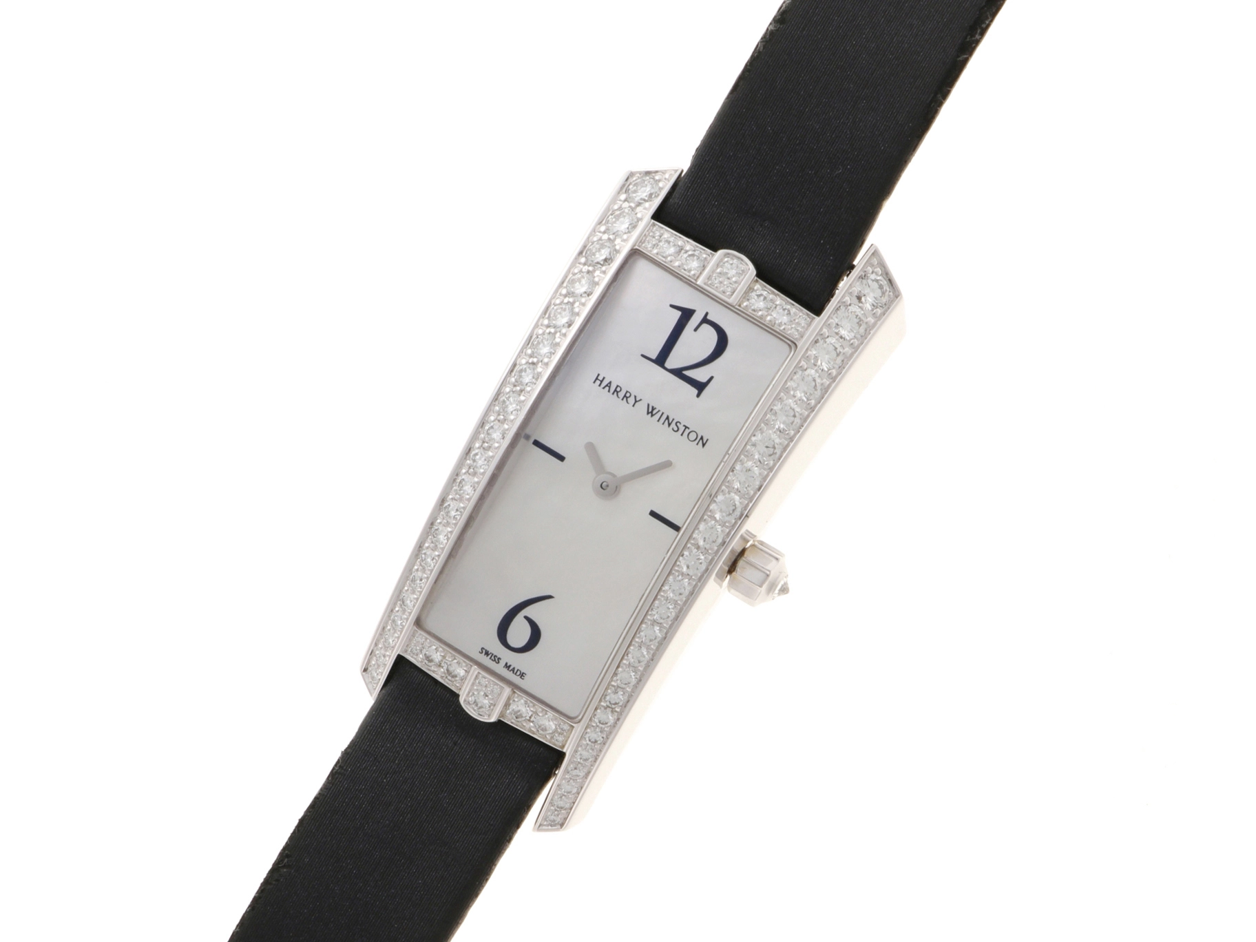 HARRY　WINSTON　ハリーウィンストン　アヴェニュートラフィック　340/LQWL.M/D3.1　ホワイトゴールド　ダイヤベゼル　クォーツ　レディース　腕時計　C