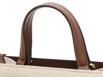 JIMMY CHOO ジミーチュウ アヴェニュートートバッグS ナチュラル/ブラウン キャンバス/レザー VARENNETOTEBAGSRBJ【434】