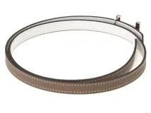HERMES　エルメス　フォーカスベルト　 13mm　 エトゥープ　ホワイト　SV　【431】2143000687692
